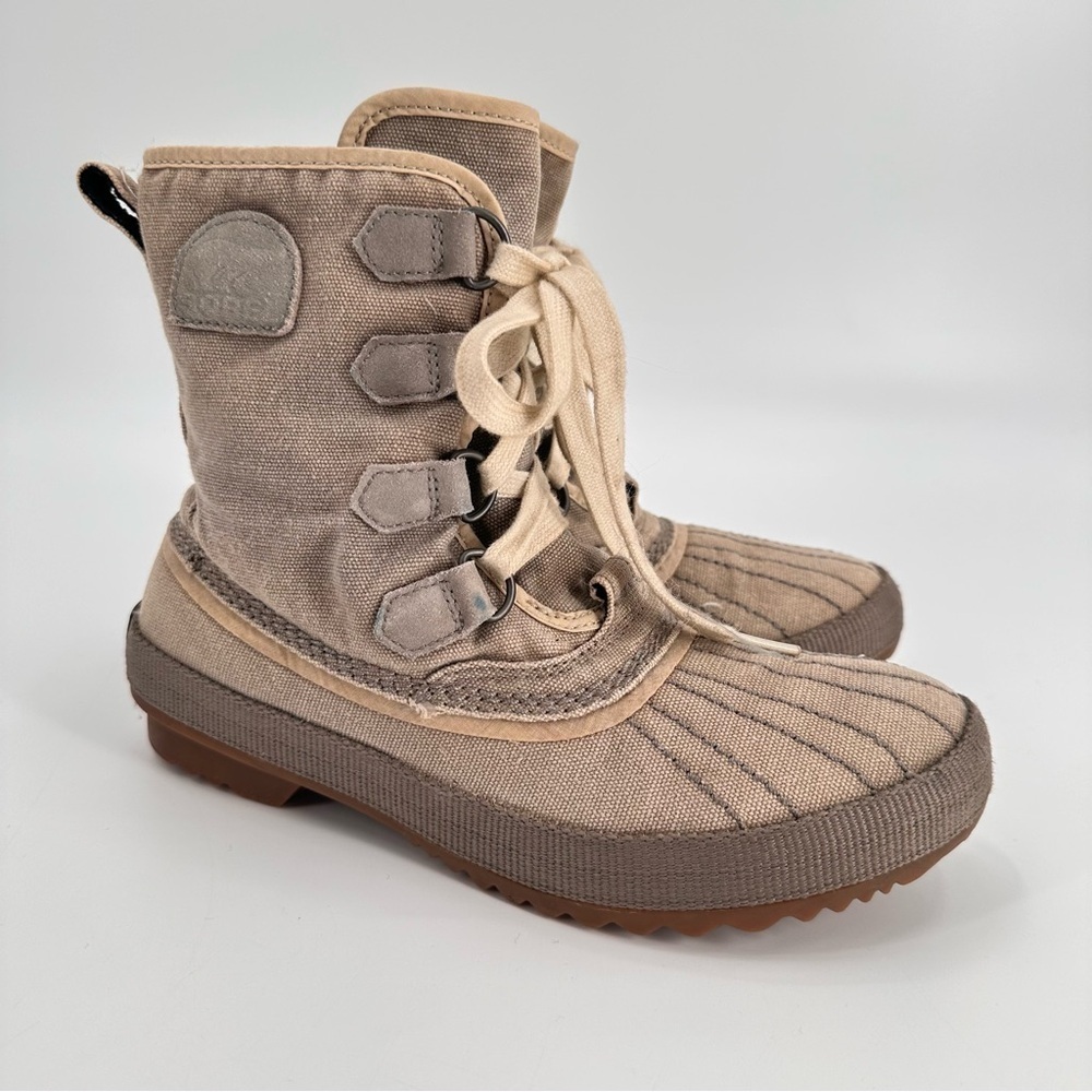 Sorel Tivoli Rugged Canvas Boots Size 7.5 Gorpcore